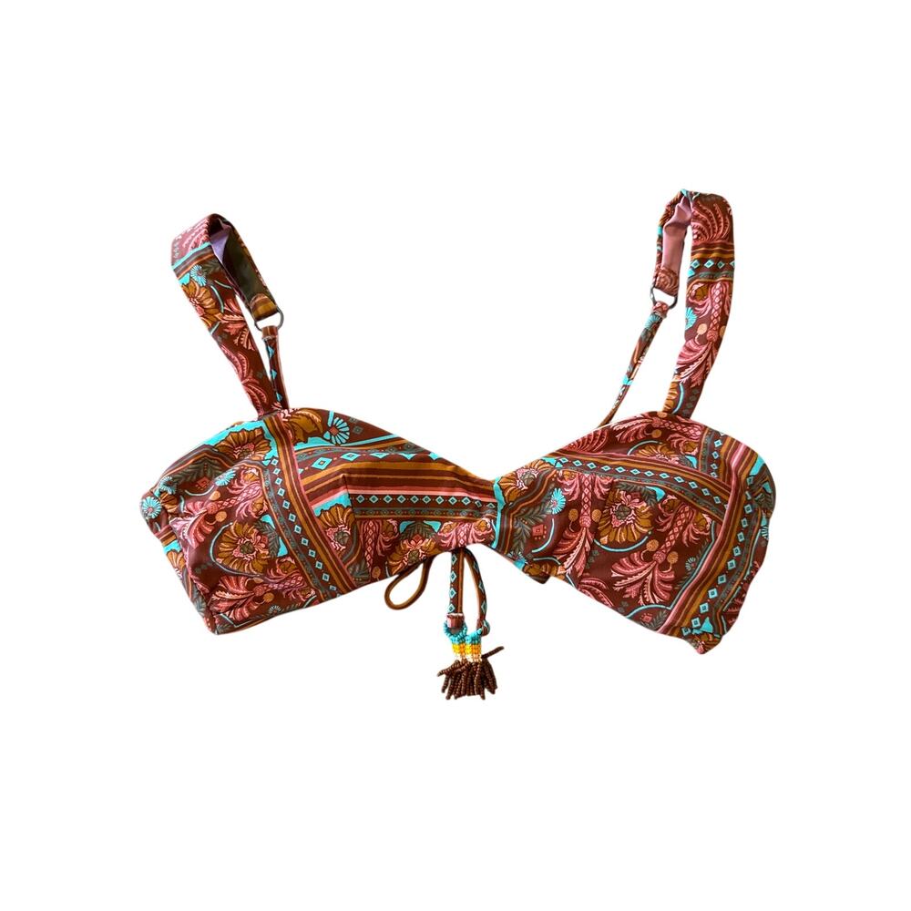 Maaji Reversible Geometric and Tropical Bikini Top S NWT